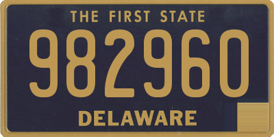 DE license plate 982960