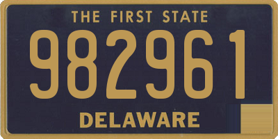 DE license plate 982961