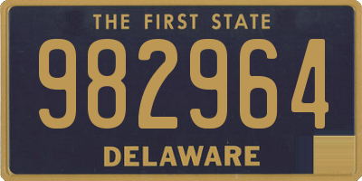 DE license plate 982964