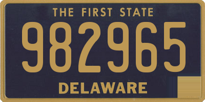 DE license plate 982965