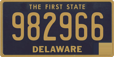 DE license plate 982966