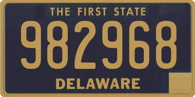 DE license plate 982968