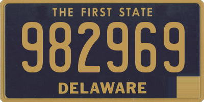 DE license plate 982969