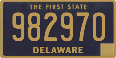 DE license plate 982970