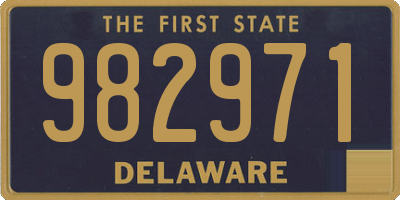 DE license plate 982971