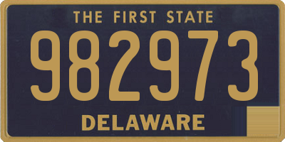 DE license plate 982973