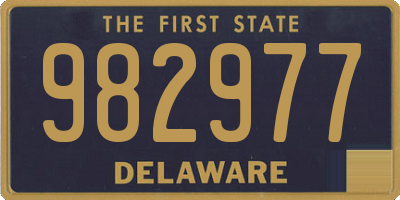 DE license plate 982977