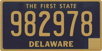 DE license plate 982978