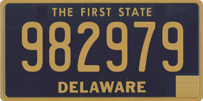 DE license plate 982979