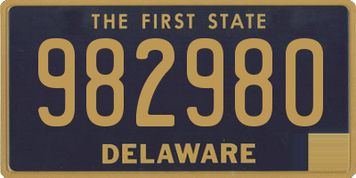 DE license plate 982980