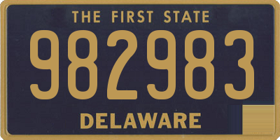 DE license plate 982983