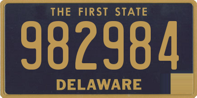 DE license plate 982984