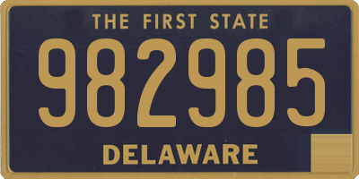 DE license plate 982985