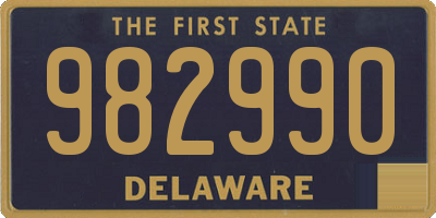 DE license plate 982990