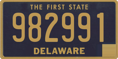 DE license plate 982991