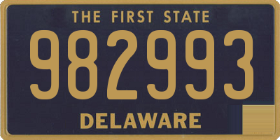 DE license plate 982993