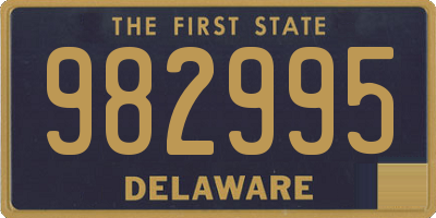 DE license plate 982995