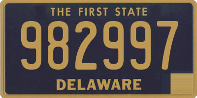 DE license plate 982997