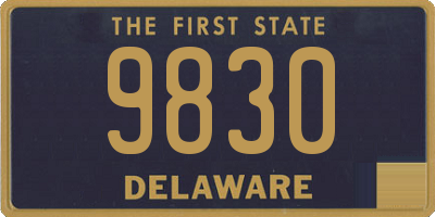 DE license plate 9830