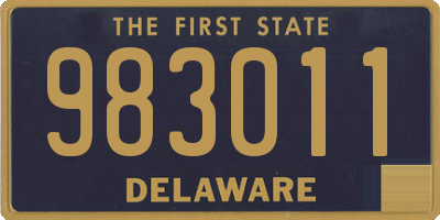 DE license plate 983011