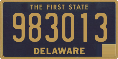 DE license plate 983013