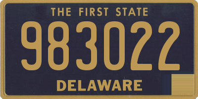 DE license plate 983022