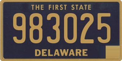 DE license plate 983025