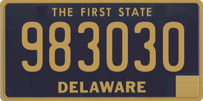 DE license plate 983030