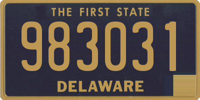 DE license plate 983031