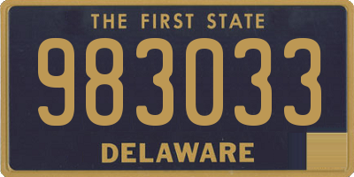 DE license plate 983033