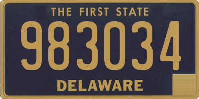 DE license plate 983034