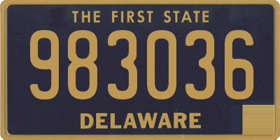 DE license plate 983036