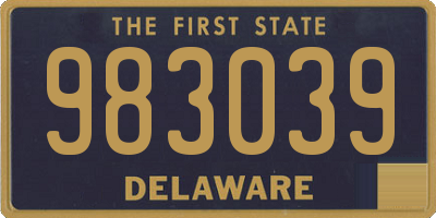 DE license plate 983039