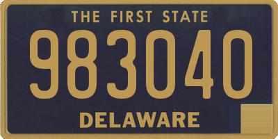 DE license plate 983040