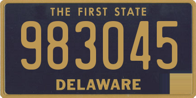 DE license plate 983045