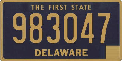 DE license plate 983047