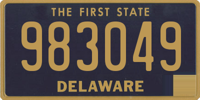 DE license plate 983049