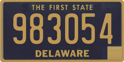 DE license plate 983054