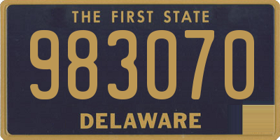 DE license plate 983070