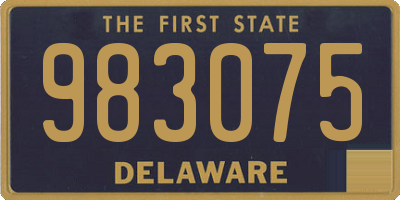 DE license plate 983075