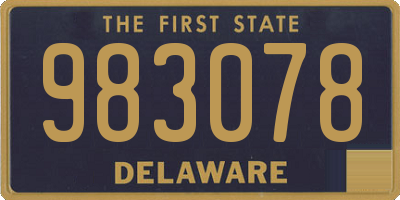 DE license plate 983078