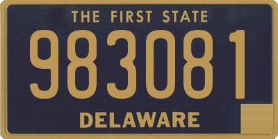 DE license plate 983081