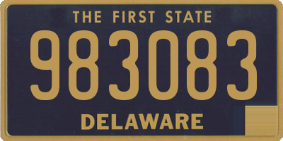 DE license plate 983083