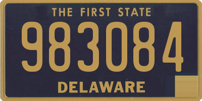 DE license plate 983084