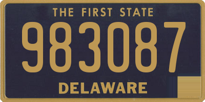 DE license plate 983087