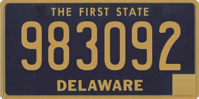 DE license plate 983092