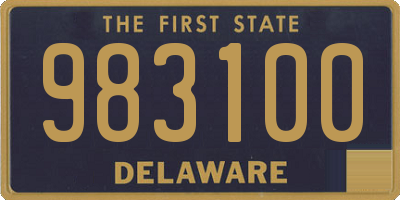 DE license plate 983100