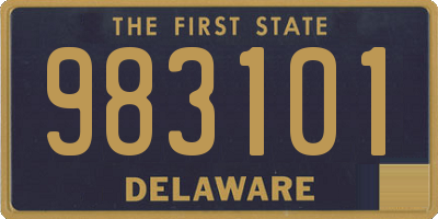 DE license plate 983101