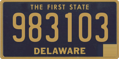 DE license plate 983103