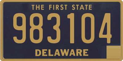 DE license plate 983104